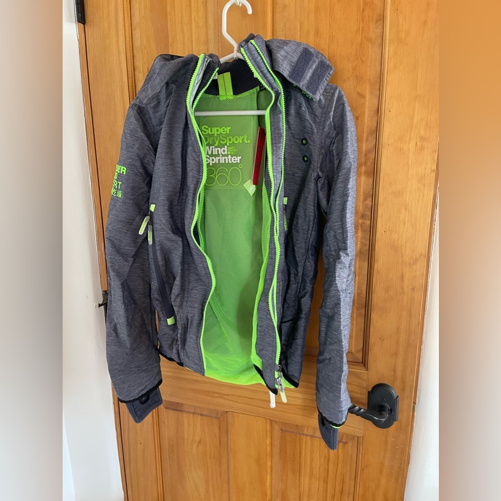 SuperDry Sport Wind Sprinter Navy Mega Grit/fluro Lime S